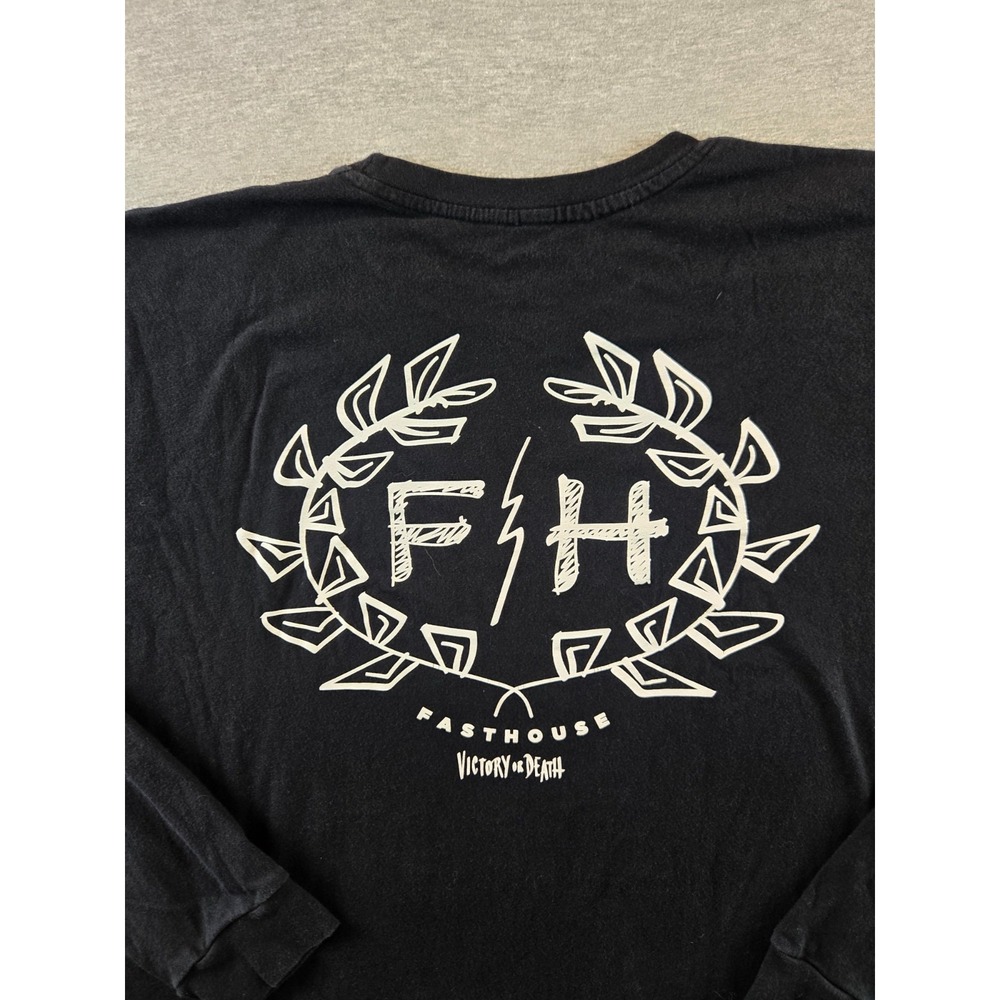 Fasthouse Shirt Mens XL Black Victory Wreath Long Sleeve Crewneck Tee Racing - Picture 4 of 8